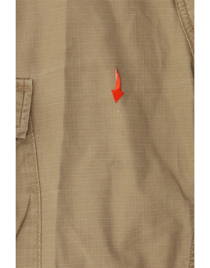 Carhartt Hombre Wip Cargo Shorts W30 Algodón A Cuadros Beige Medio