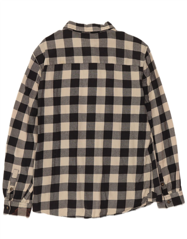WRANGLER Camisa de franela delgada para hombre XL Algodón a cuadros negro