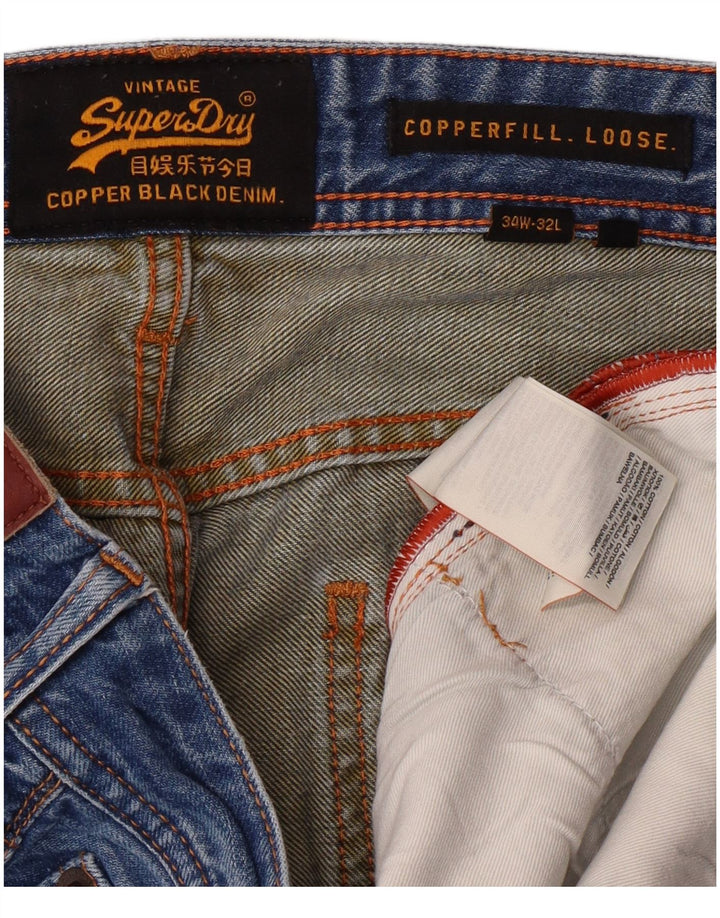 Superdry Vaqueros Slim Sueltos Copperfill Para Hombre W34 L32 Algodón Azul