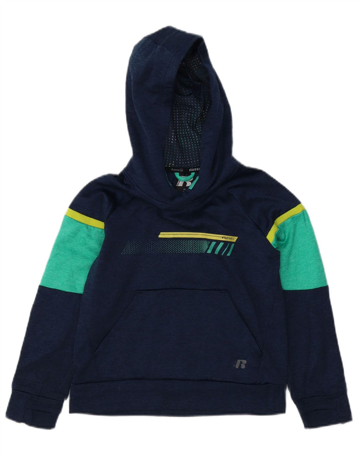 RUSSELL ATHLETIC Jersey con capucha para niño 7-8 años Mediano Azul marino