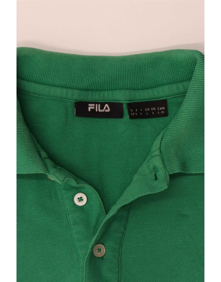 Fila Polo Hombre Algodón Verde Grande