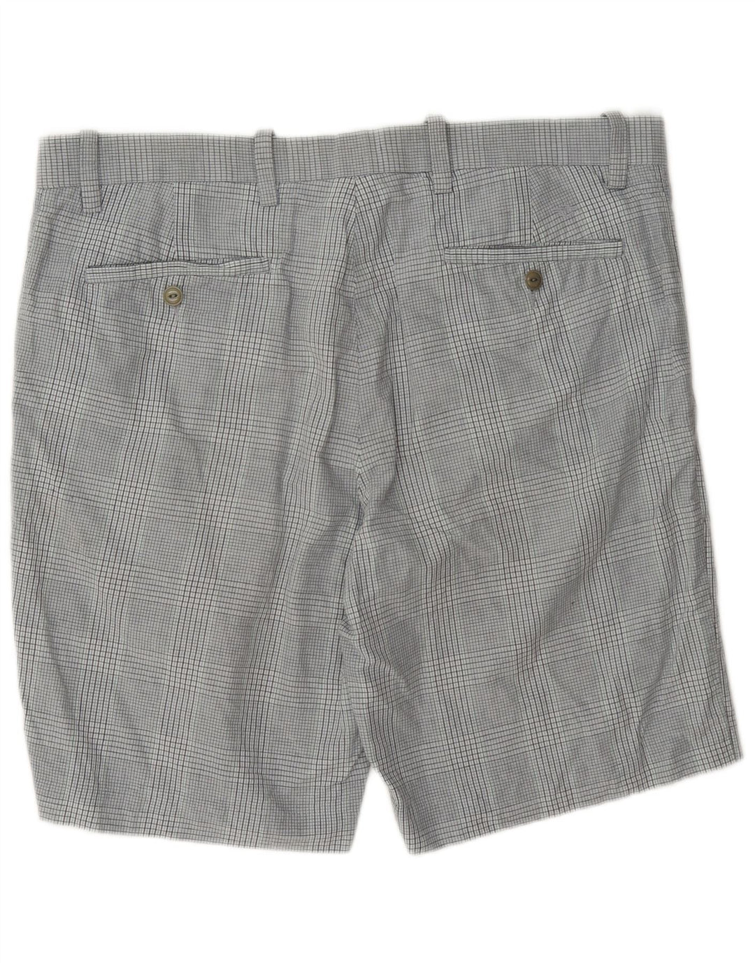 Dockers Pantalones cortos chinos para hombre W38 XL Algodón a cuadros gris