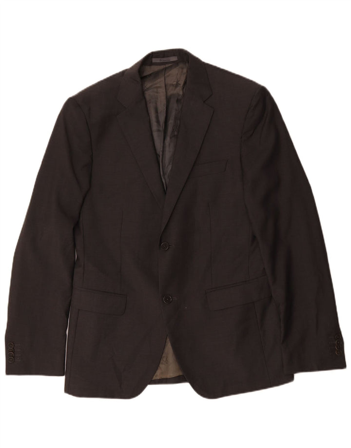 Calvin Klein Chaqueta tipo blazer de 2 botones para hombre IT 50 Lana gris grande