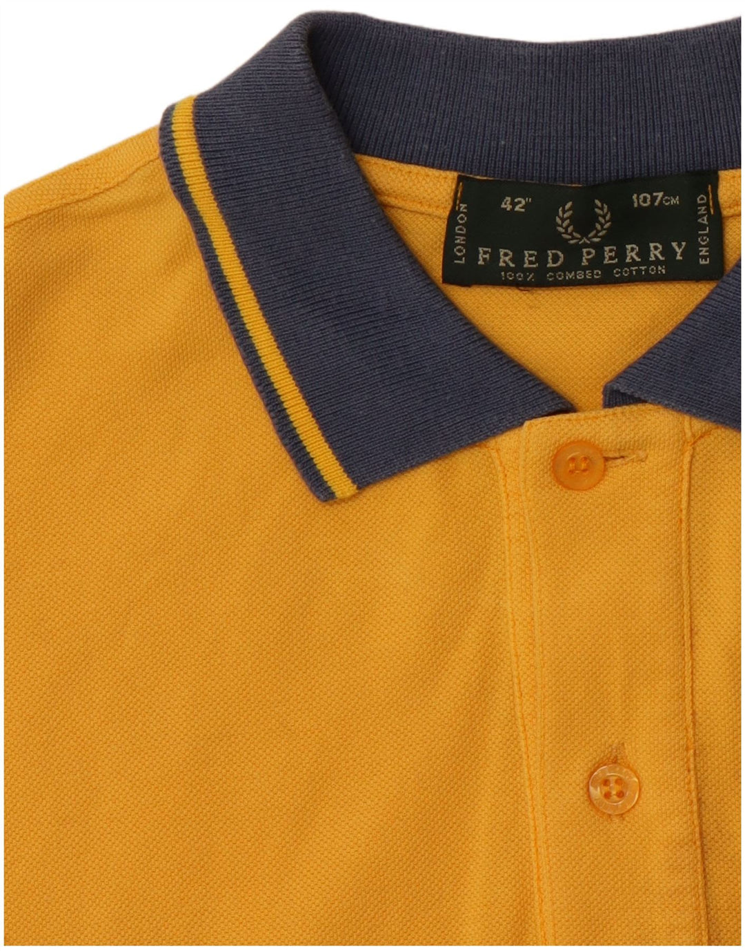 FRED PERRY Polo Hombre Algodón Amarillo Medio