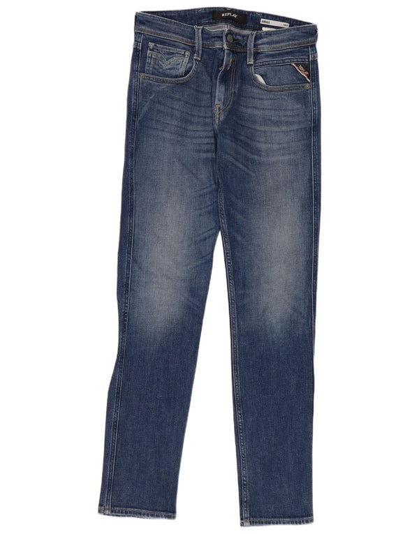 REPLAY Mujer Anbass Slim Jeans W29 L32 Algodón Azul