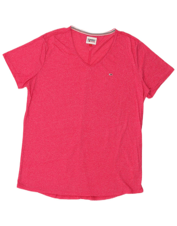 Tommy Hilfiger Camiseta para hombre Top Large Pink Moteado