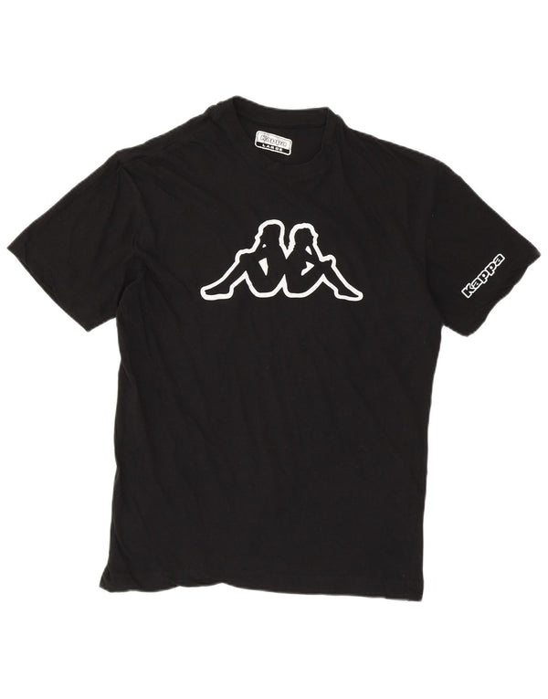 KAPPA Camiseta gráfica para mujer Top UK 44 Grande Algodón negro