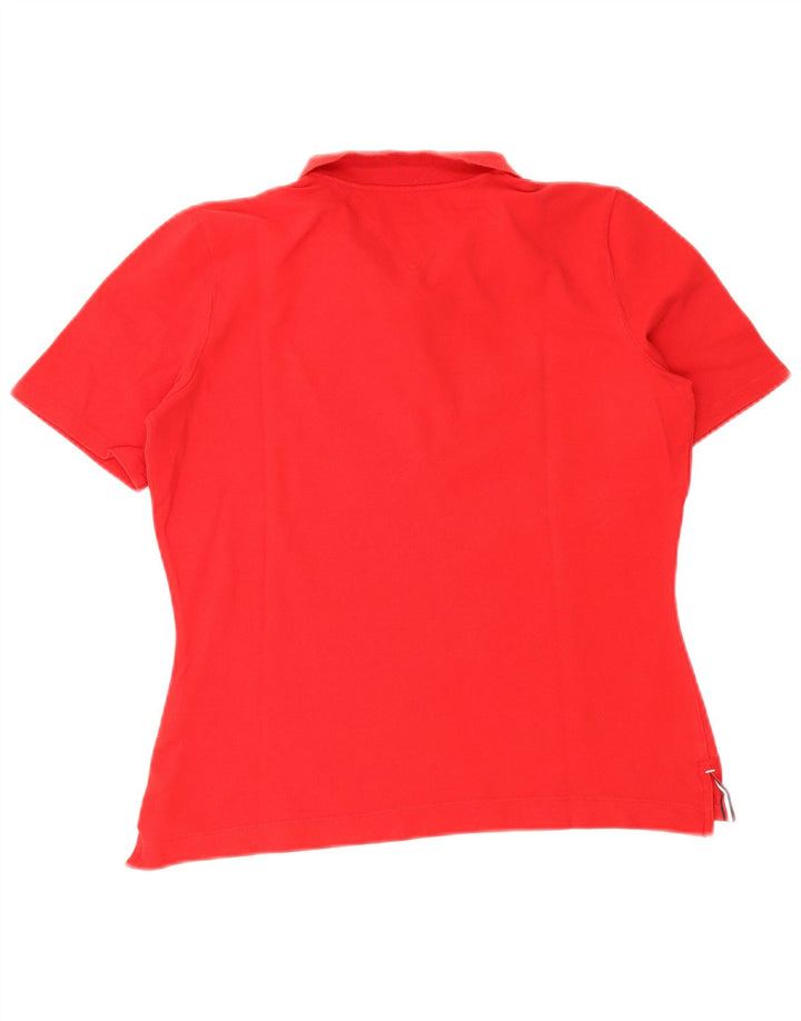 Tommy Hilfiger Polo de corte regular para mujer, talla 40, talla M, color rojo
