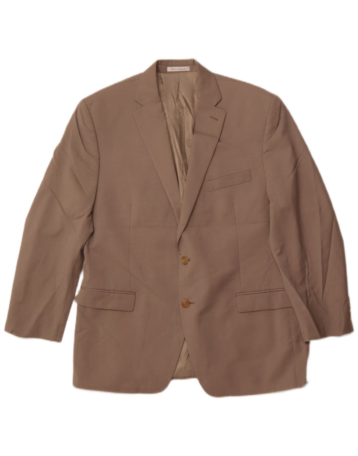 RALPH LAUREN Chaqueta tipo blazer de 2 botones para hombre UK 44 2XL Lana beige