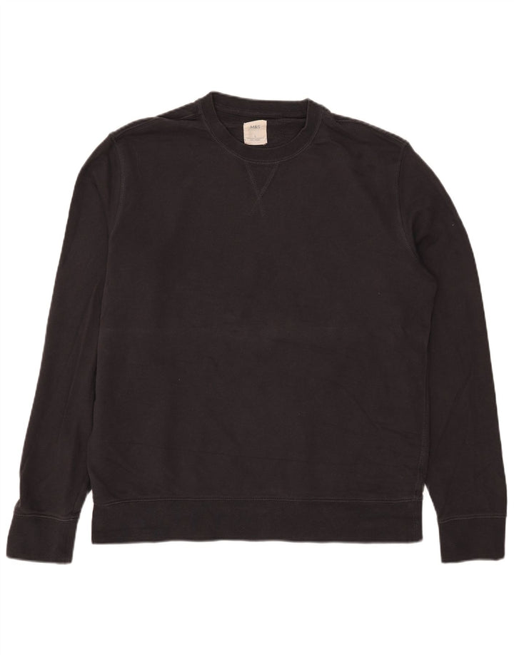 Marks & Spencer - Sudadera para hombre, talla grande, color negro, algodón