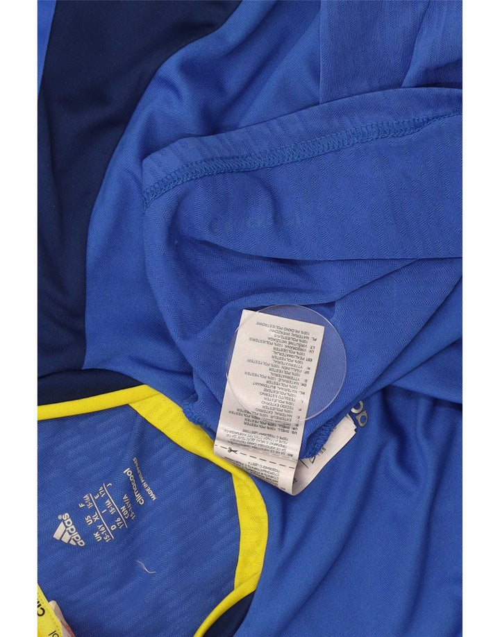 Adidas Camiseta Climacool para niño 15-16 años Azul Colorblock Poliéster