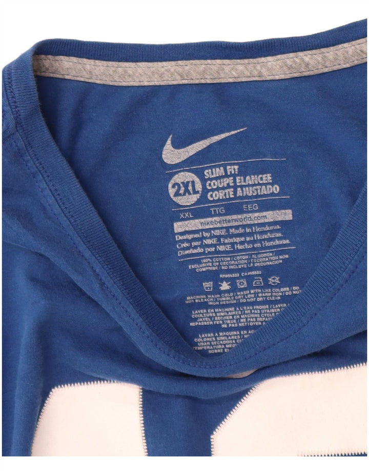 Camiseta NIKE Indianapolis Colts ajustada con gráfico para mujer UK 20 2XL Azul