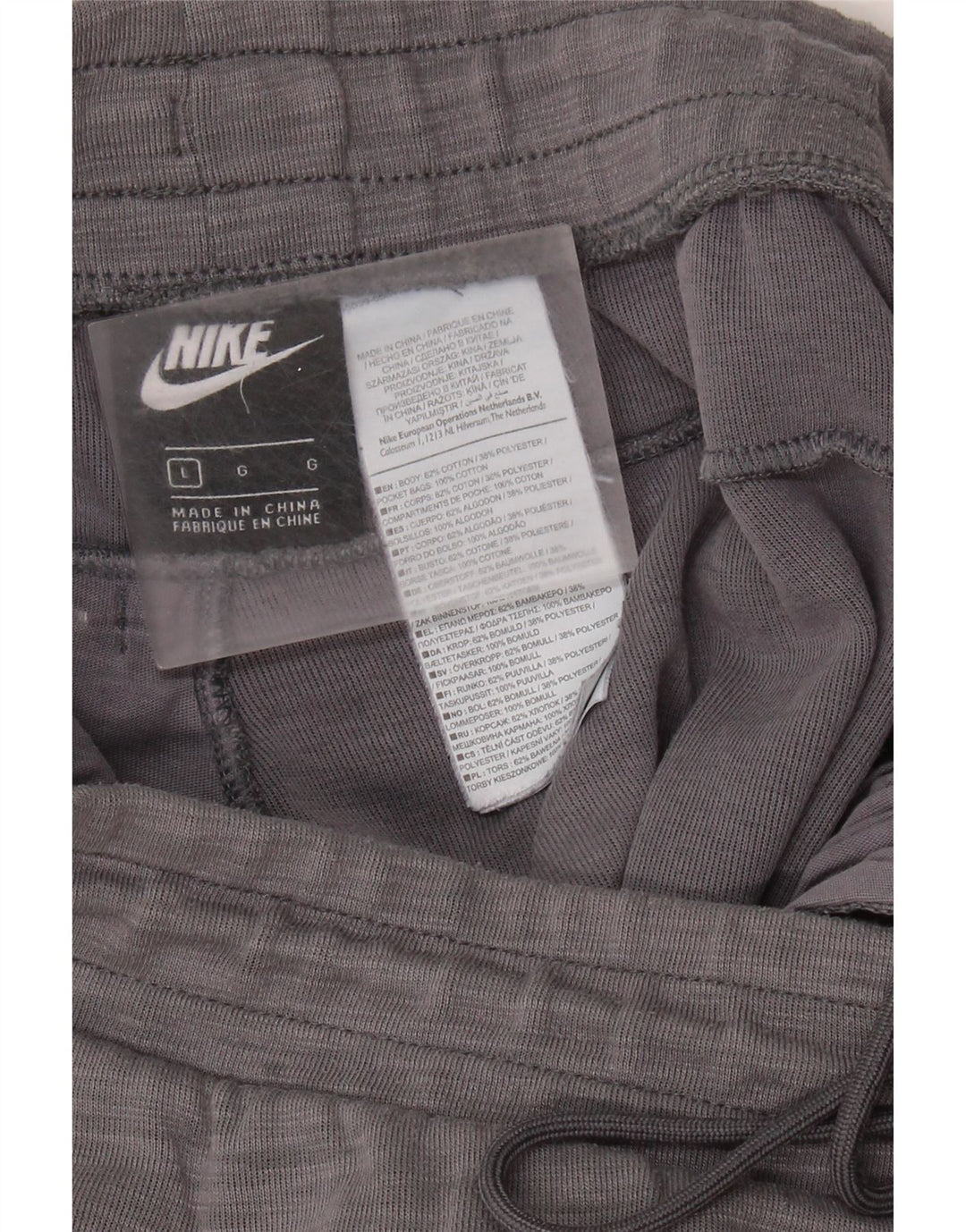 NIKE Hombre Pantalones de Chándal Joggers Large Gris Moteado de algodón