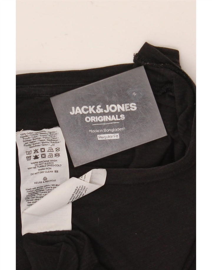 Jack & Jones Hombre Regular Fit Camiseta Top Medium Negro Algodón