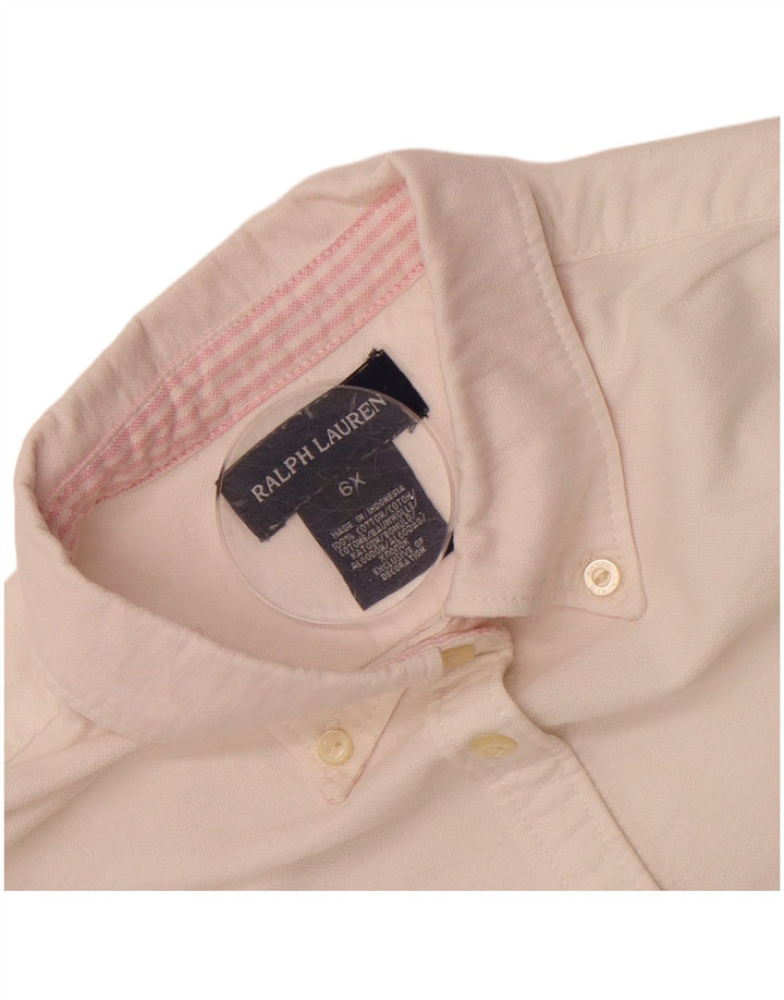 RALPH LAUREN Boys Shirt 5-6 Years White Cotton