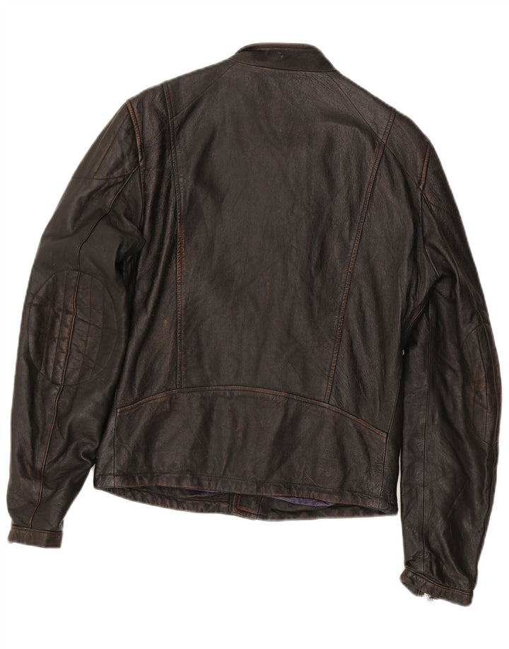 Stewart Chaqueta de cuero para hombre UK 38 Cuero marrón medio