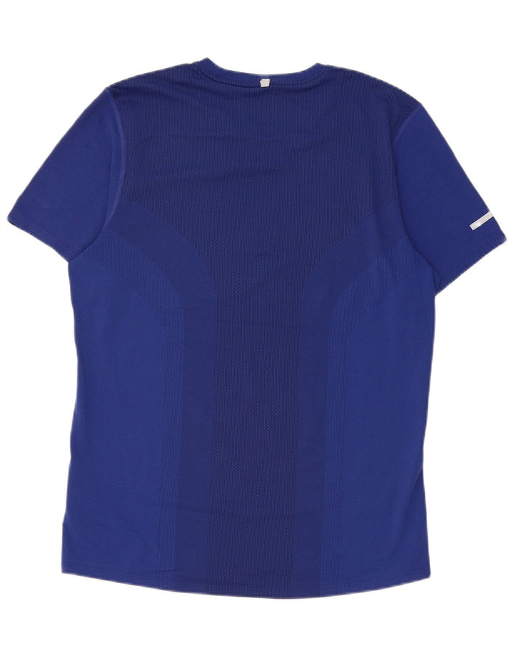 Nike Dri Fit Graphic Camiseta para hombre, talla pequeña, poliéster azul