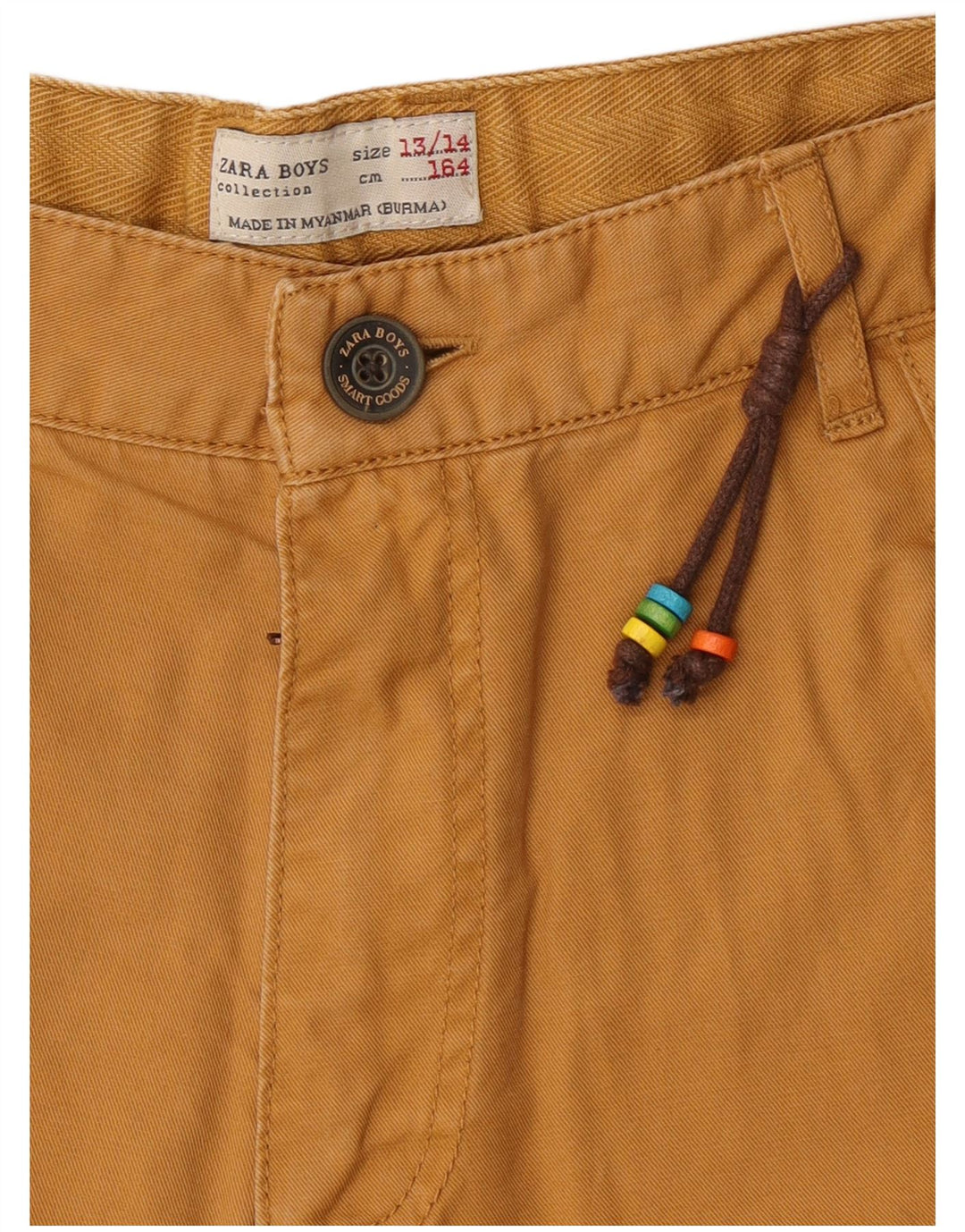 Zara Pantalones Cortos Cargo para Niños 13-14 Años W28 Algodón Marrón