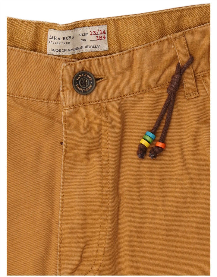 Zara Pantalones Cortos Cargo para Niños 13-14 Años W28 Algodón Marrón