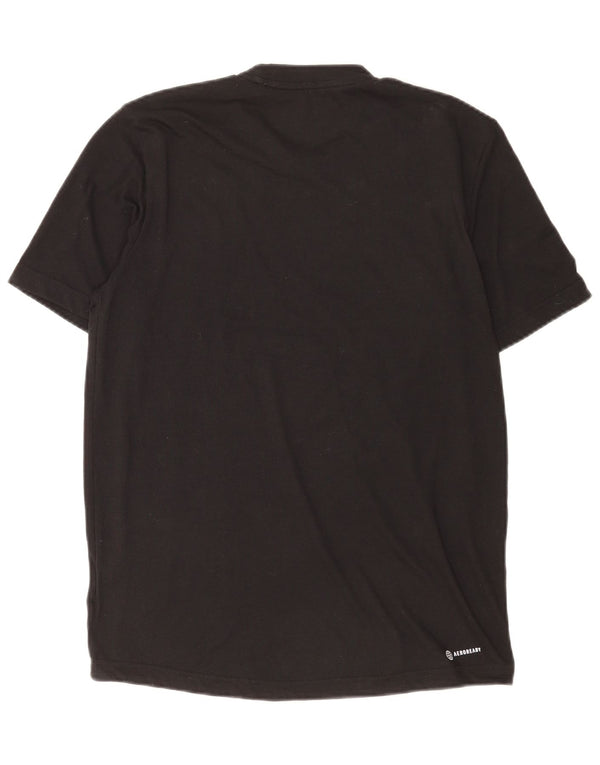 Adidas Hombre Aeroready Graphic Camiseta Top Pequeño Poliéster Negro