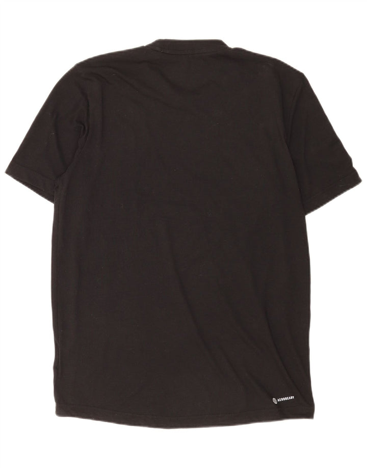 Adidas Hombre Aeroready Graphic Camiseta Top Pequeño Poliéster Negro