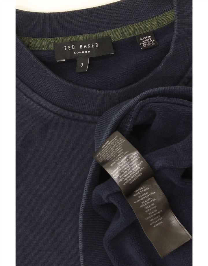 Ted Baker - Sudadera para hombre, talla 3, mediana, azul marino, algodón
