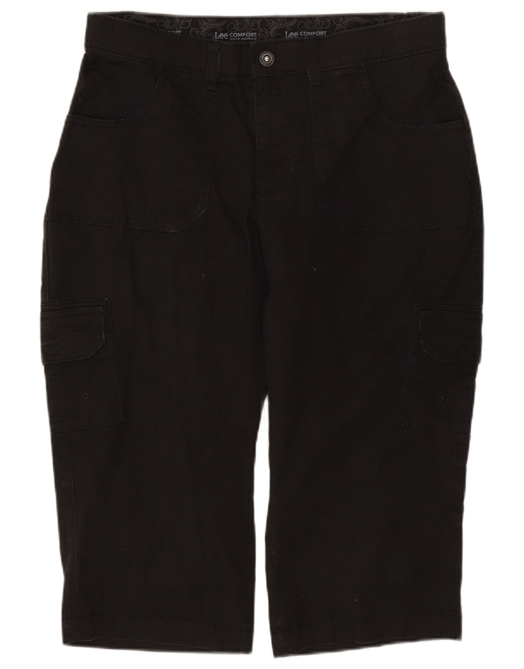LEE Bermudas Cargo para Mujer US 6 Medium W30 Algodón Negro