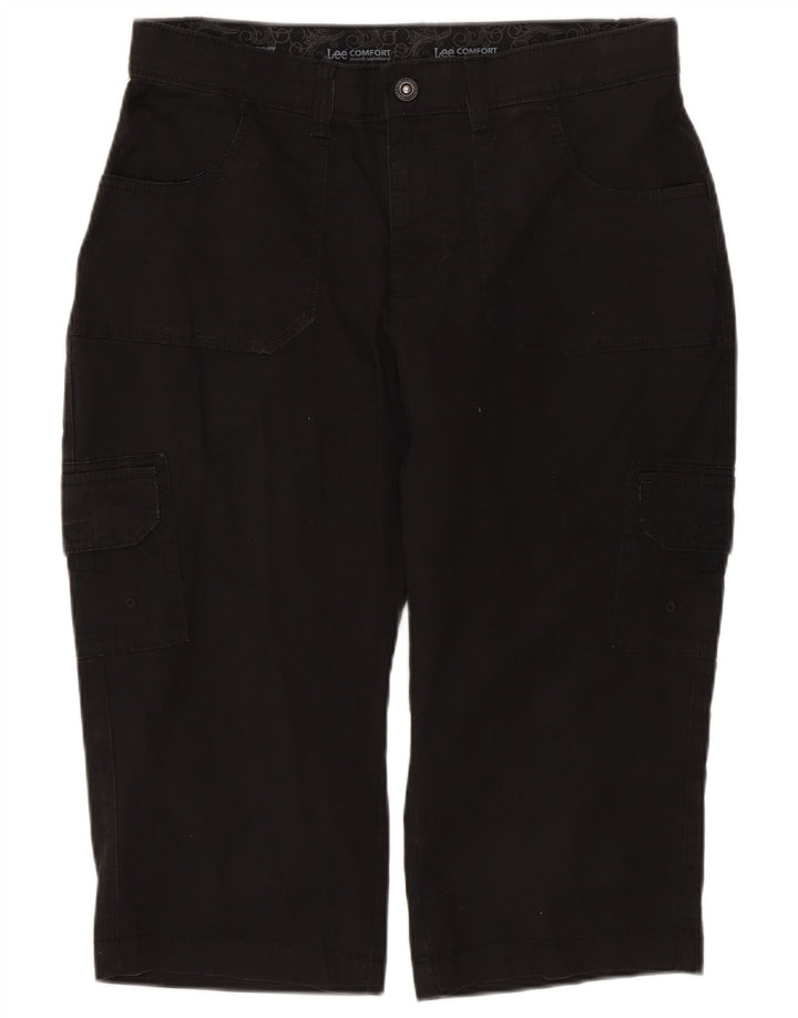 LEE Bermudas Cargo para Mujer US 6 Medium W30 Algodón Negro