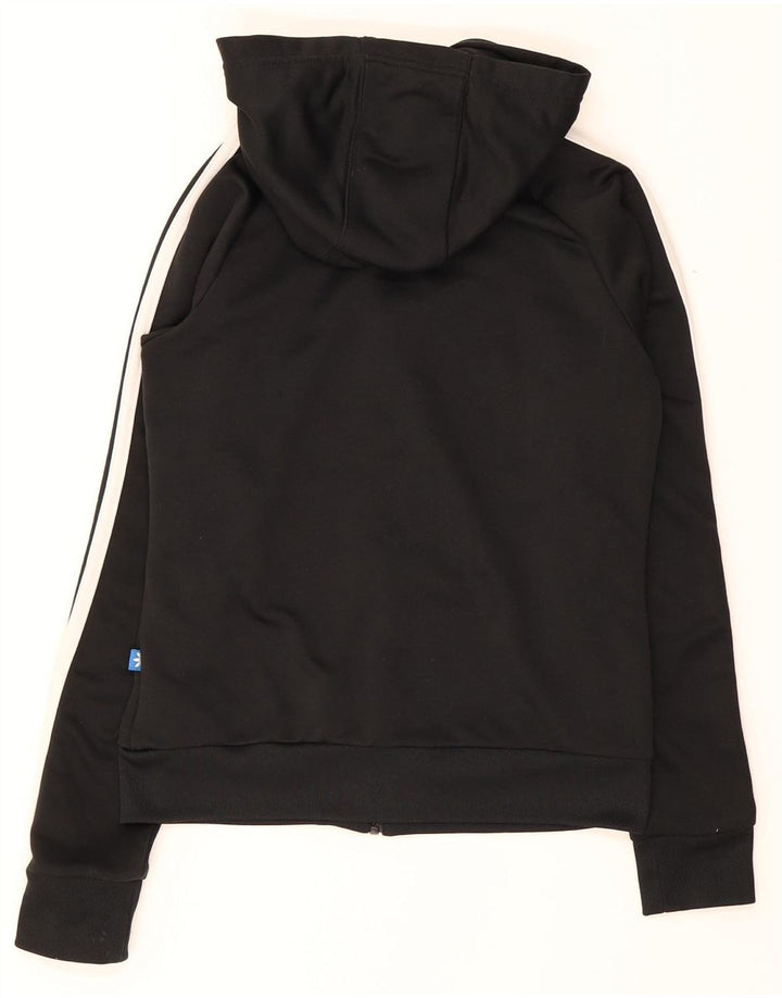 Adidas Sudadera con capucha y cremallera para mujer UK 8 Small Poliéster negro