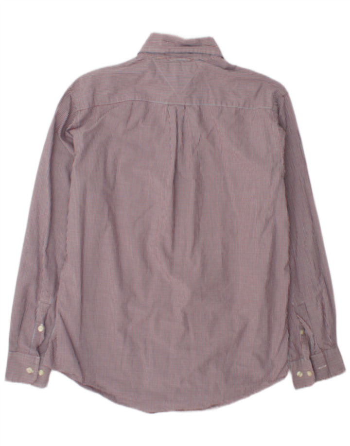 Camisa Tommy Hilfiger para hombre pequeña de algodón a cuadros rojo