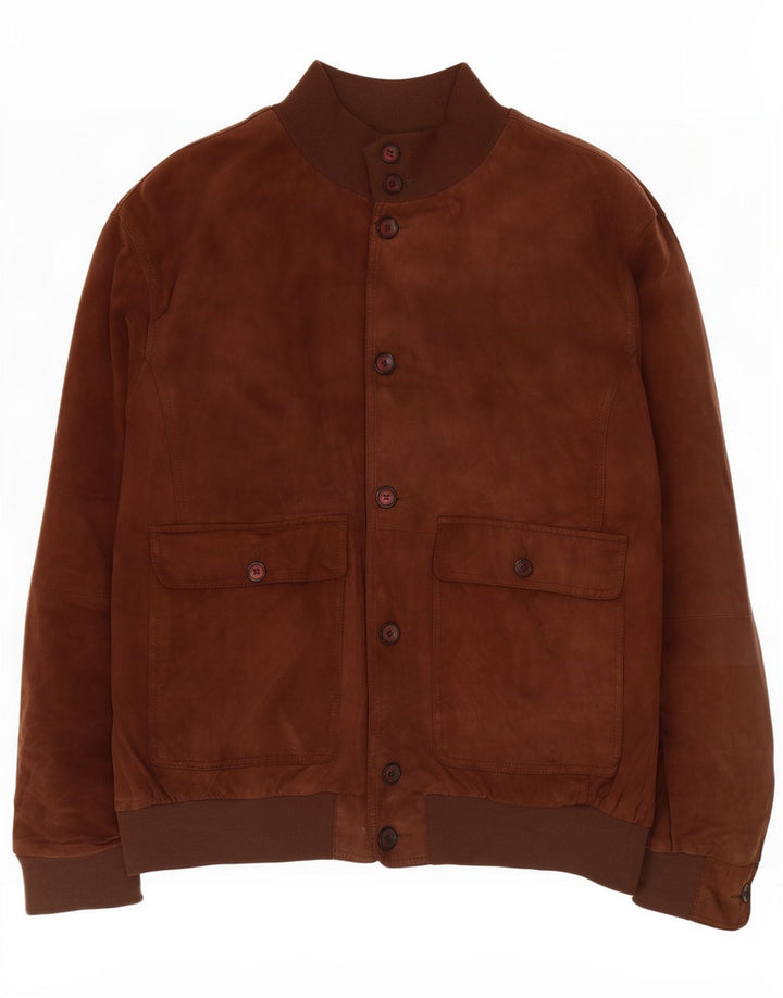 Chaqueta bomber de gamuza para hombre de Gimo's UK 40 Large Brown