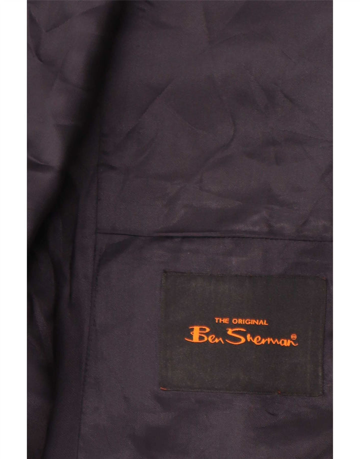 Chaleco de hombre Ben Sherman de lana color block azul pequeño
