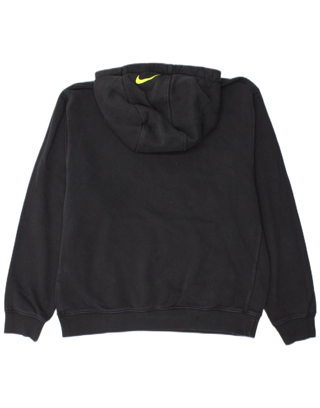 NIKE Sudadera con capucha gráfica para hombre, jersey de algodón negro mediano