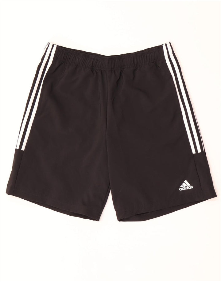 Adidas - Pantalones cortos deportivos para hombre, talla grande, poliéster negro