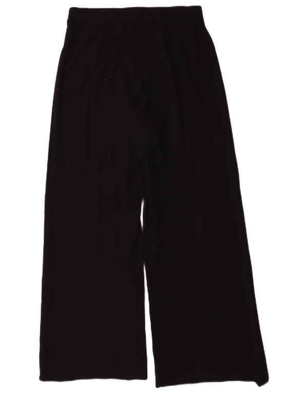 Marks & Spencer Pantalones casuales de pierna ancha para mujer UK 12 Medium W30 L30 Negro