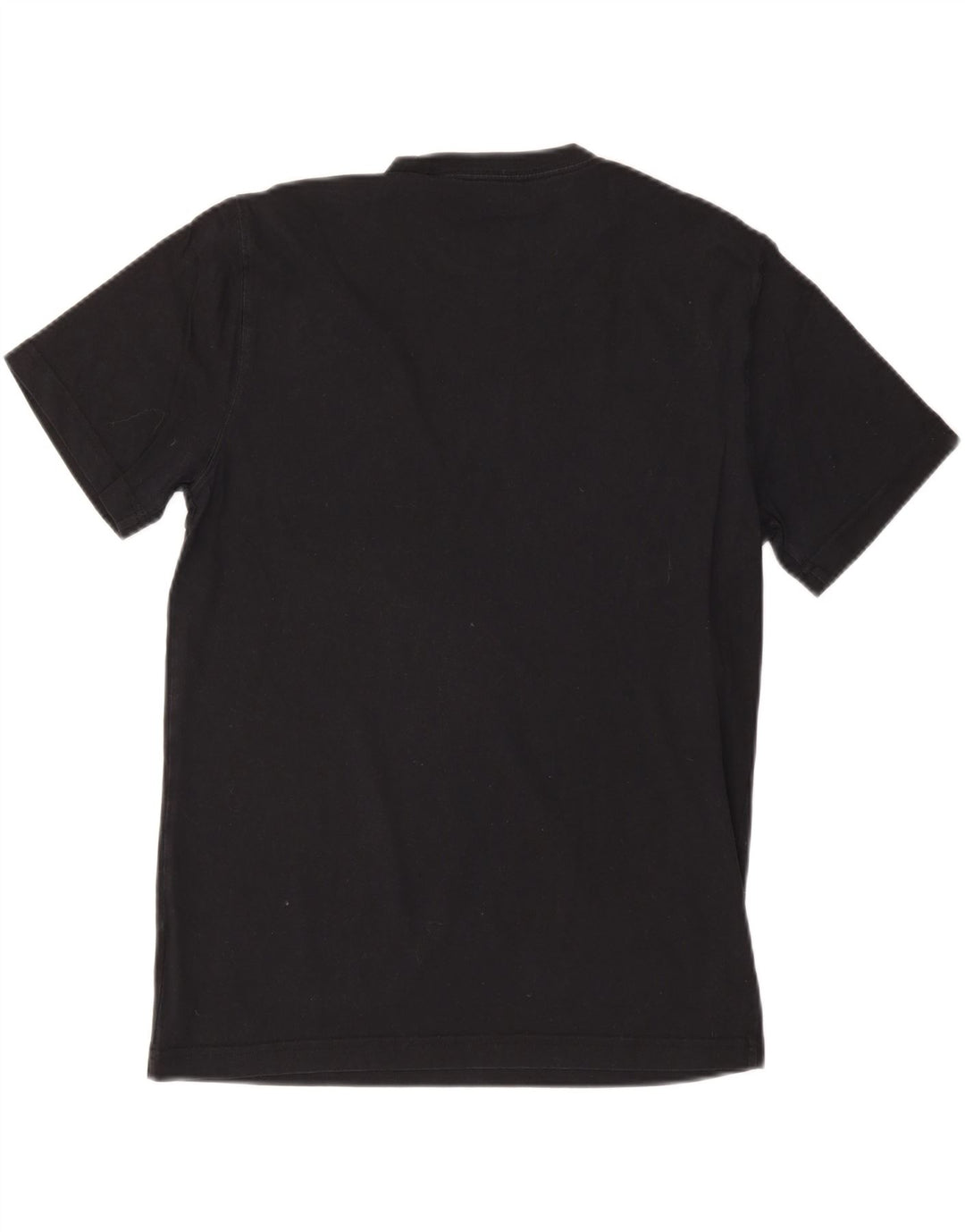 LANDS END Camiseta ajustada a medida para hombre Top mediano de algodón negro