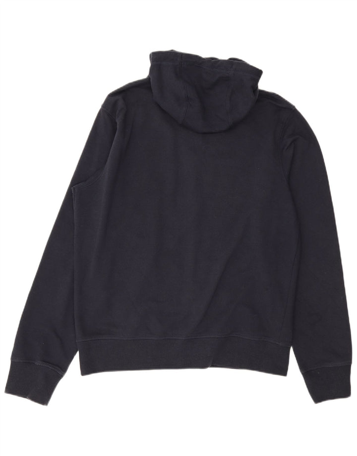 New Balance Hombre Zip Sudadera Con Capucha Suéter Medio Azul Marino