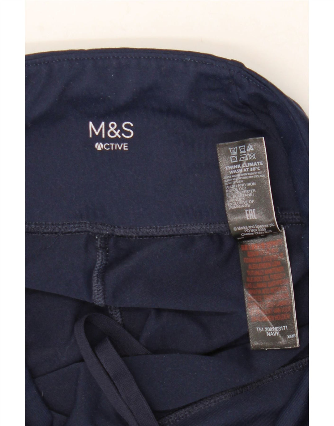 MARKS & SPENCER Leggings para mujer UK 12 Medio Azul marino Poliéster