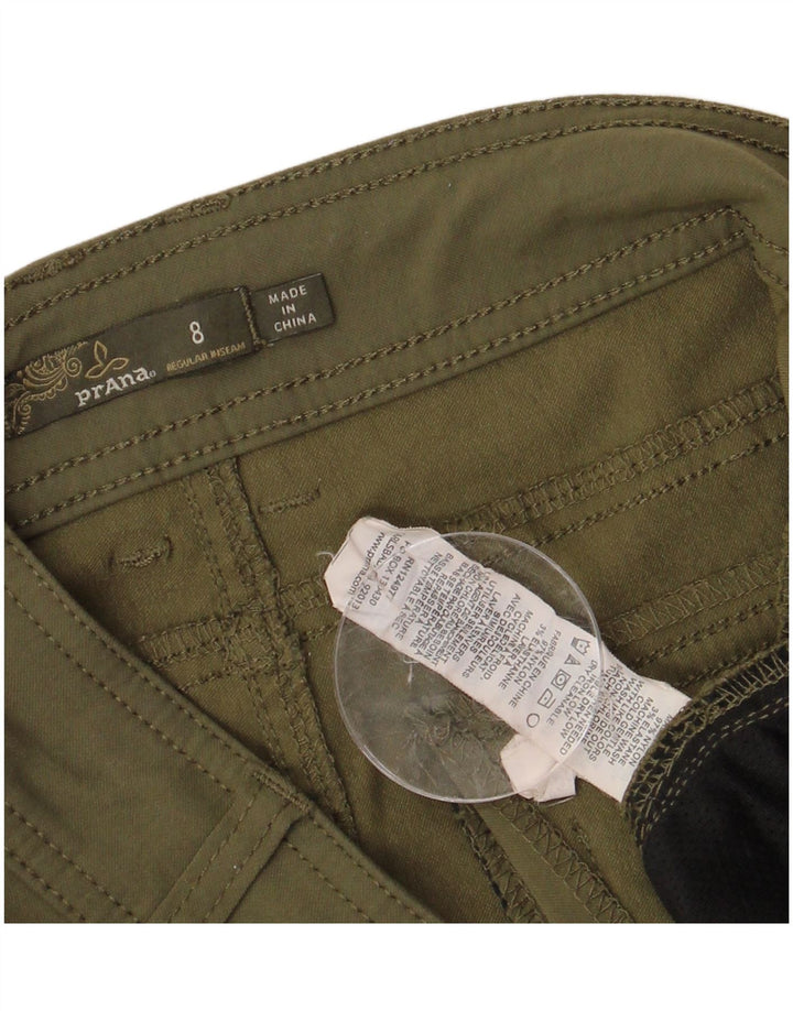 PRANA Pantalones cargo rectos para mujer US 8 Medium W32 L31 Caqui Nylon