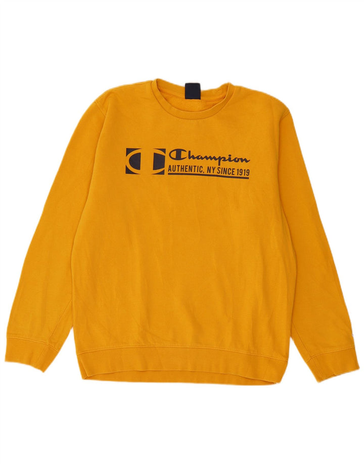 Champion Sudadera Gráfica para Hombre Jersey Grande De Algodón Amarillo