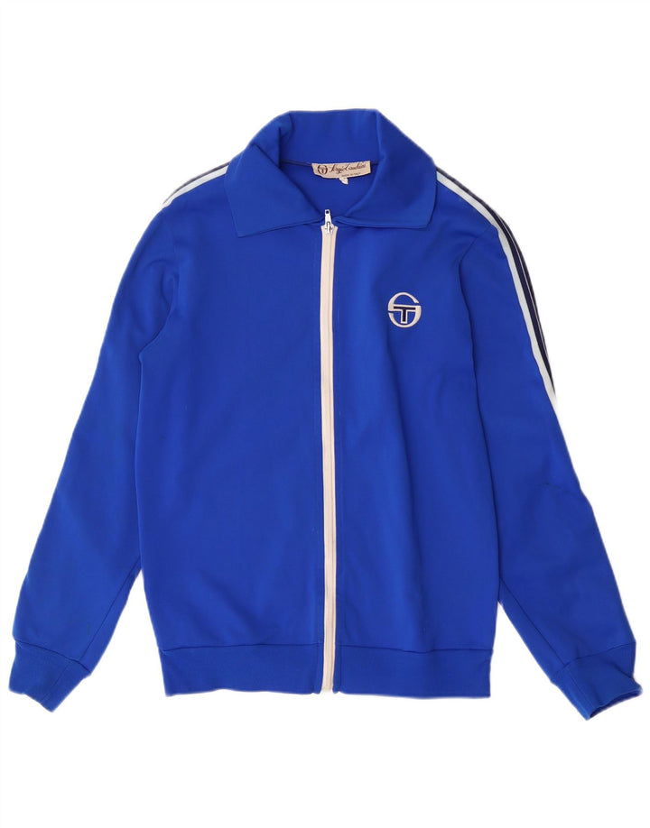 SERGIO TACCHINI Hombres Vintage Chándal Top Chaqueta IT 46 Pequeño Azul 80s