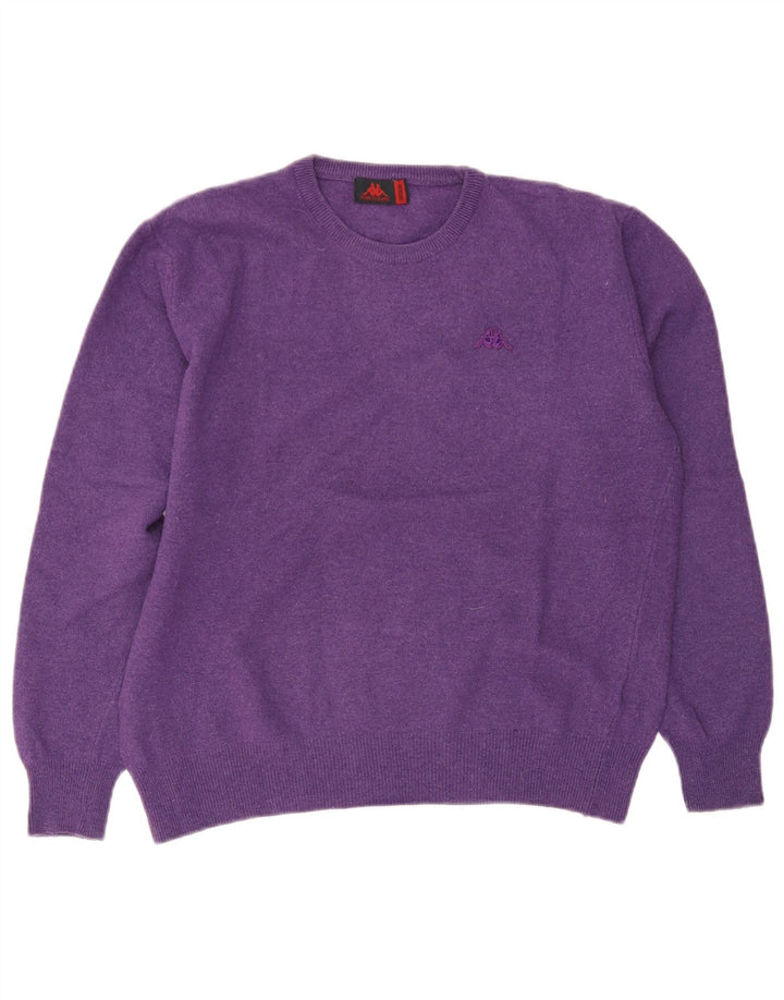 Kappa - Jersey de cuello redondo para mujer, talla 40, lana morada mediana