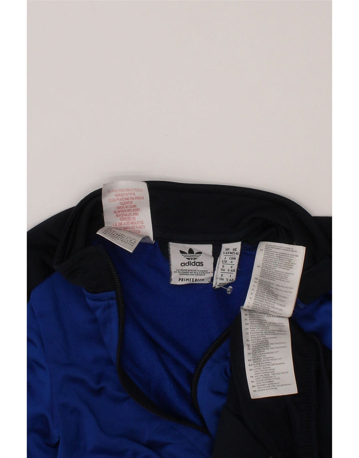 Adidas - Chaqueta de chándal para niño (5-6 años), color azul marino, poliéster