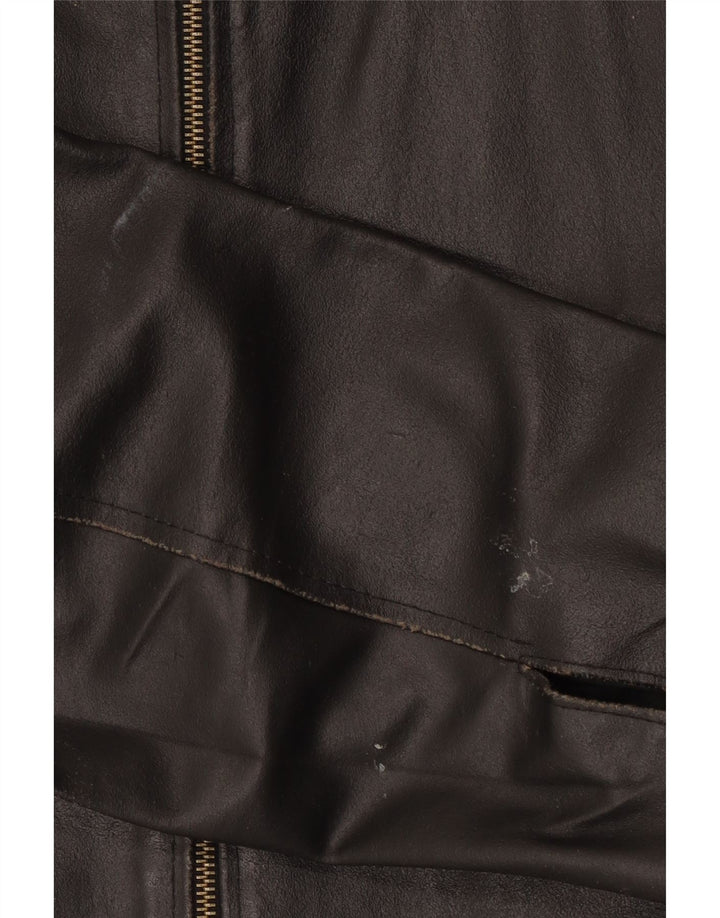Chaqueta de cuero Planet para mujer IT 50 grande de cuero negro