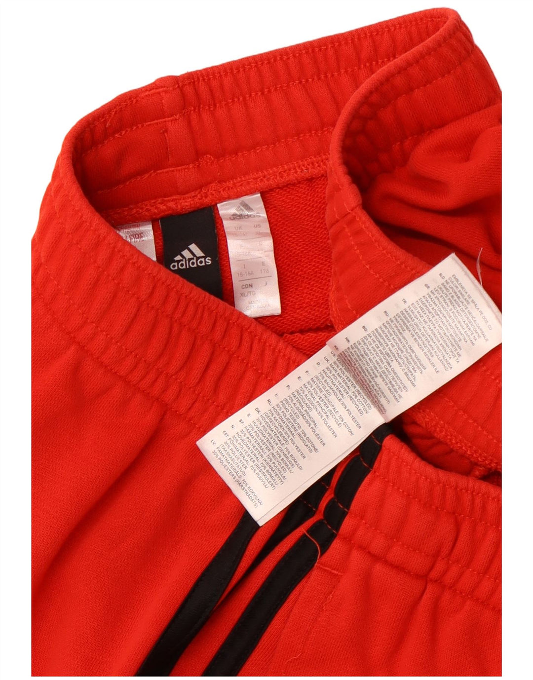 Adidas Pantalones cortos deportivos con gráfico para niños 15-16 años Rojo Algodón