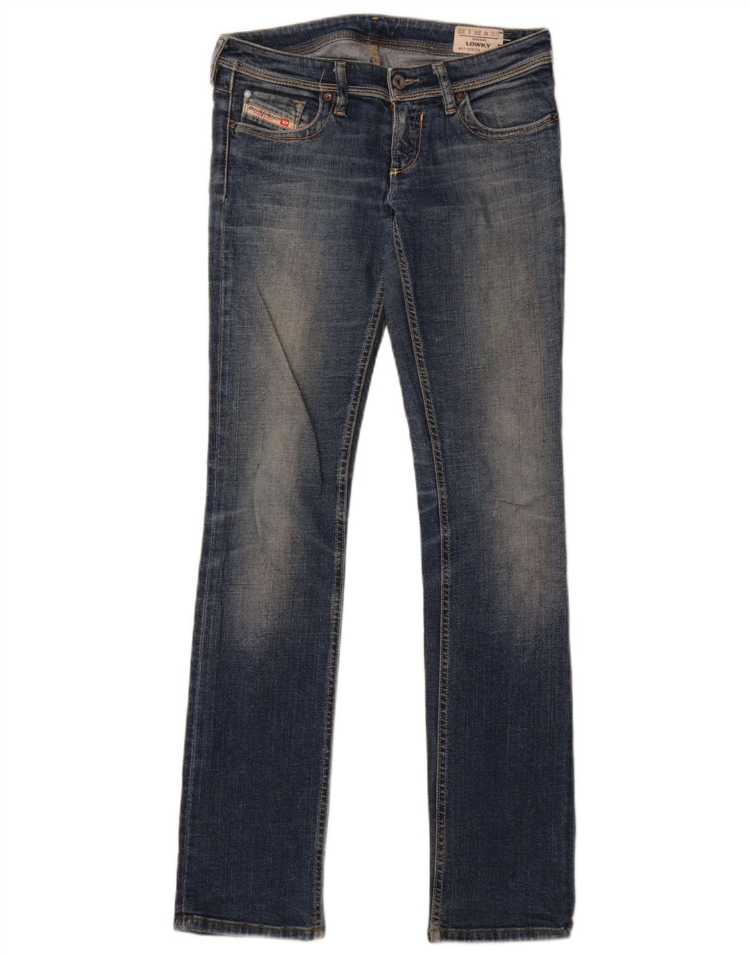 Diesel Mujer Lowky Vaqueros Rectos W26 L32 Azul Marino Algodón