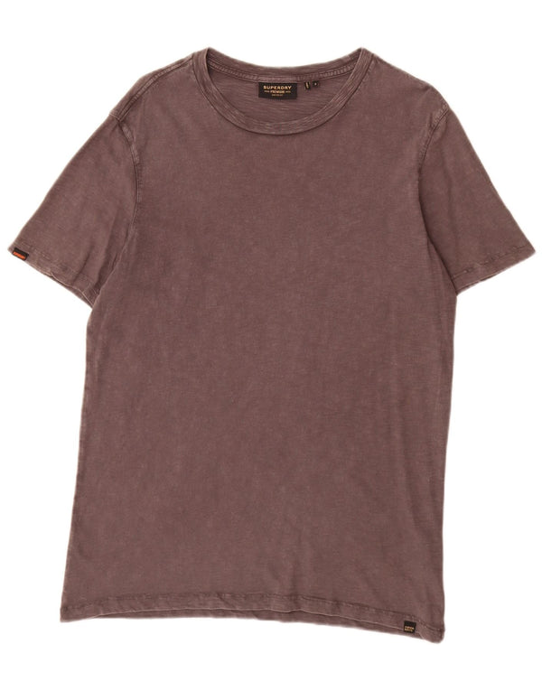 SUPERDRY Hombre Camiseta Top Small Gris Algodón