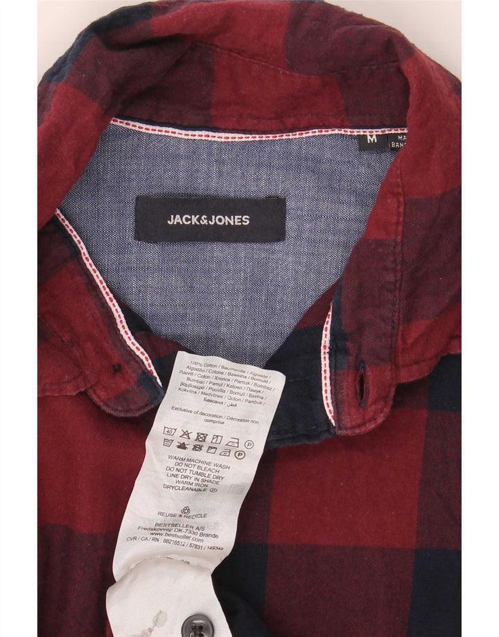 Camisa Jack & Jones Regular Fit De Franela De Algodón A Cuadros Rojo Medio