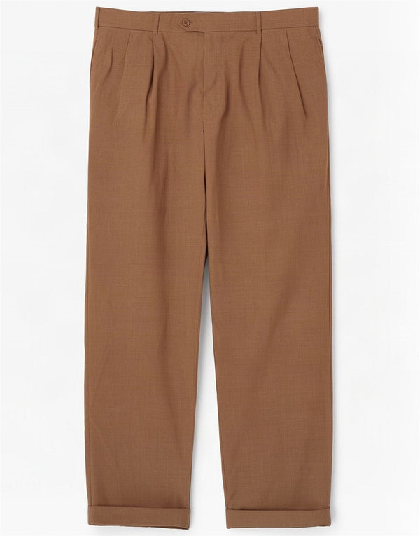 Pantalones de traje con clavijas Madison para hombre de Brooks Brothers W38 L33 Lana beige