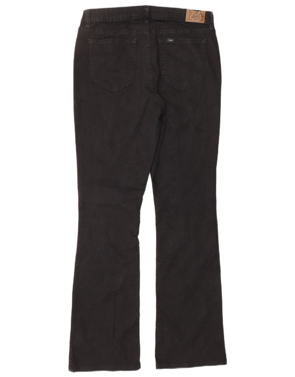 LEE Vaqueros Bootcut para Mujer US 10 Grande W32 L32 Algodón Negro